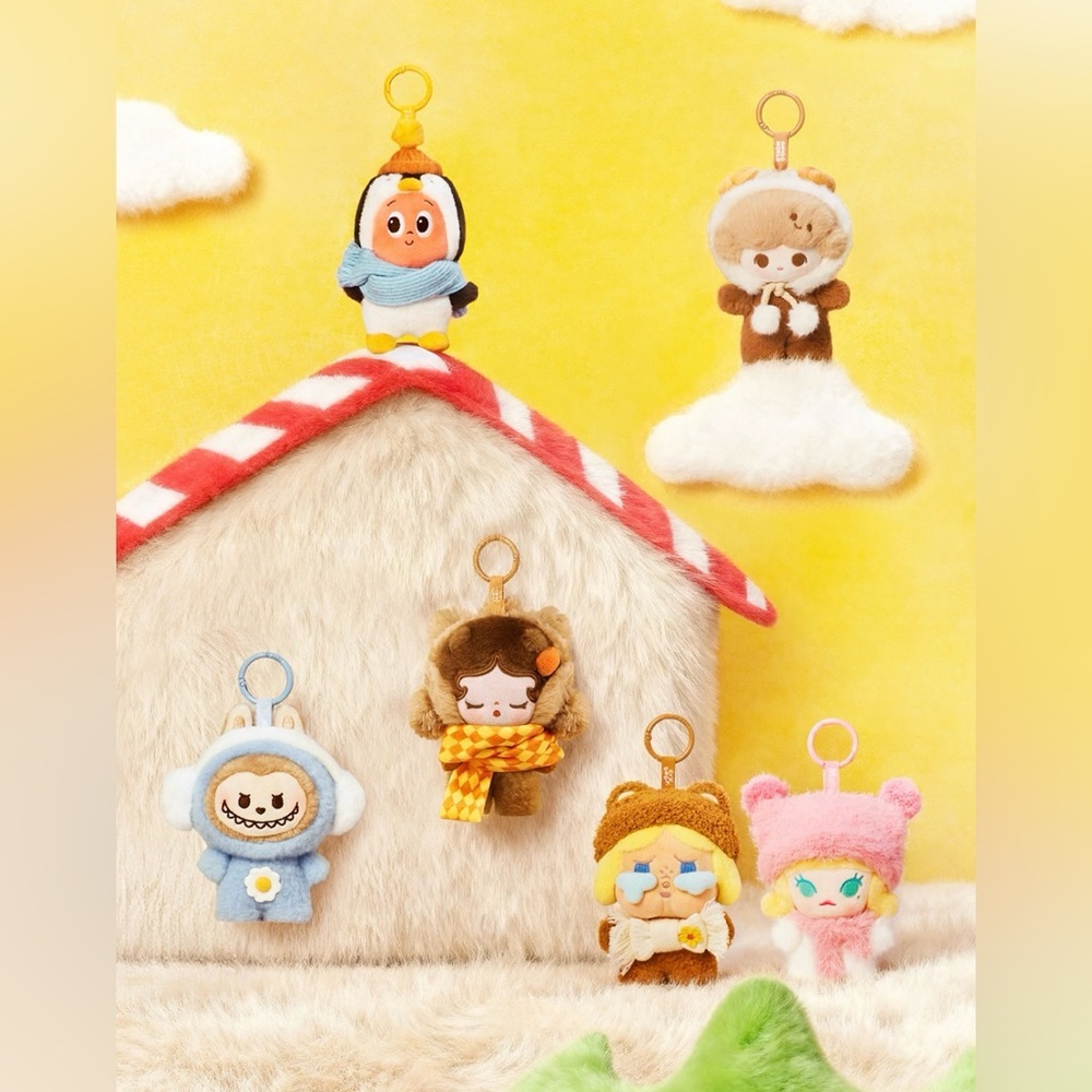 Pop Mart Pop Bean Fluffy & Cozy Plush Pendant - Crybaby Fuzzy Bear - Picture 7 of 9